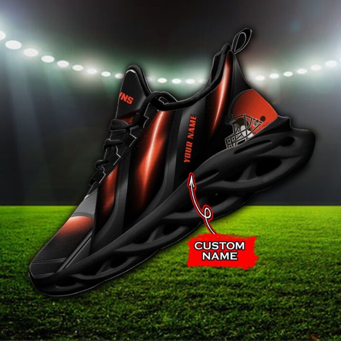 Custom Name Cleveland Browns Personalized Max Soul Shoes Ver 1