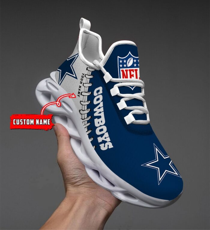 Custom Name Dallas Cowboys Max Soul Shoes