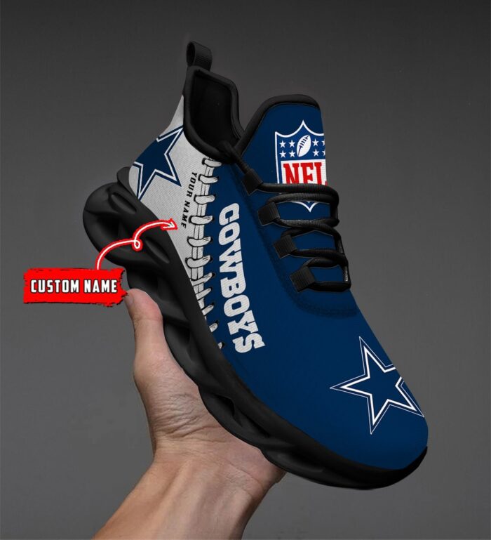 Custom Name Dallas Cowboys Max Soul Shoes