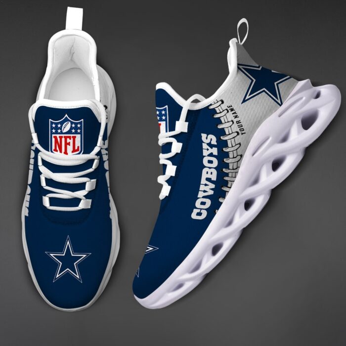 Custom Name Dallas Cowboys Max Soul Shoes