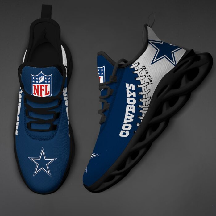 Custom Name Dallas Cowboys Max Soul Shoes