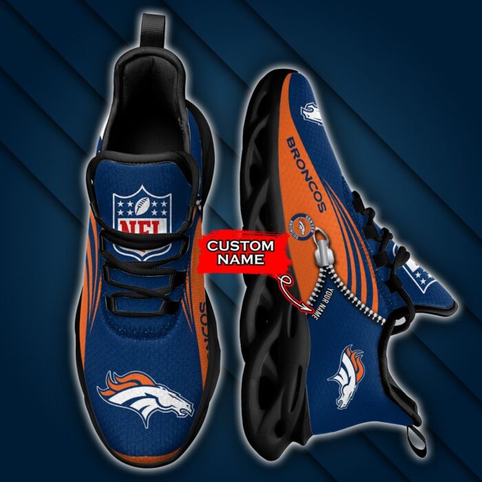 Custom Name Denver Broncos Personalized Max Soul Shoes 75