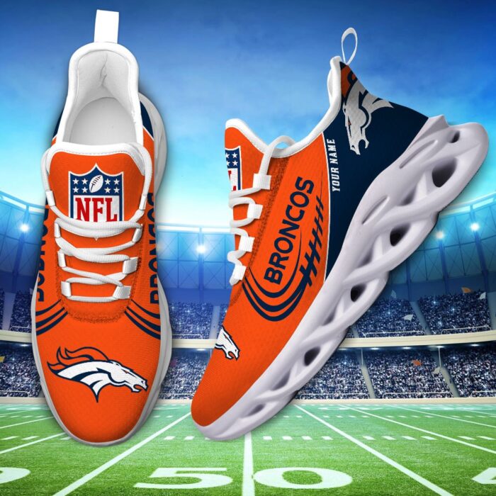 Custom Name Denver Broncos Personalized Max Soul Shoes for Fan