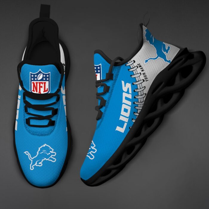 Custom Name Detroit Lions Max Soul Shoes for Fan