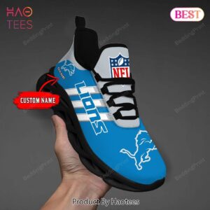 Custom Name Detroit Lions NFL Max Soul Shoes