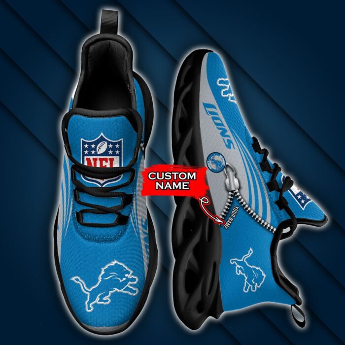 Custom Name Detroit Lions Personalized Max Soul Shoes 75