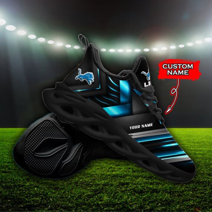 Custom Name Detroit Lions Personalized Max Soul Shoes 86