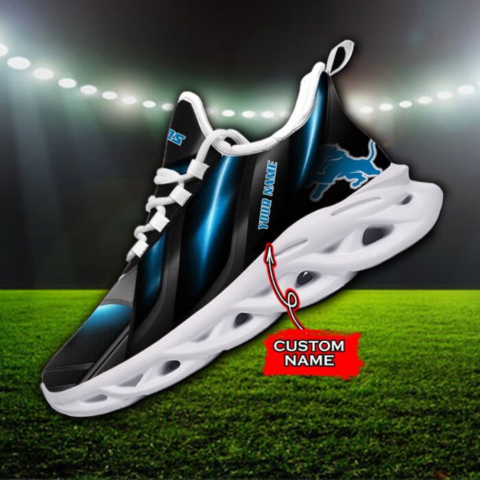 Custom Name Detroit Lions Personalized Max Soul Shoes Ver 1