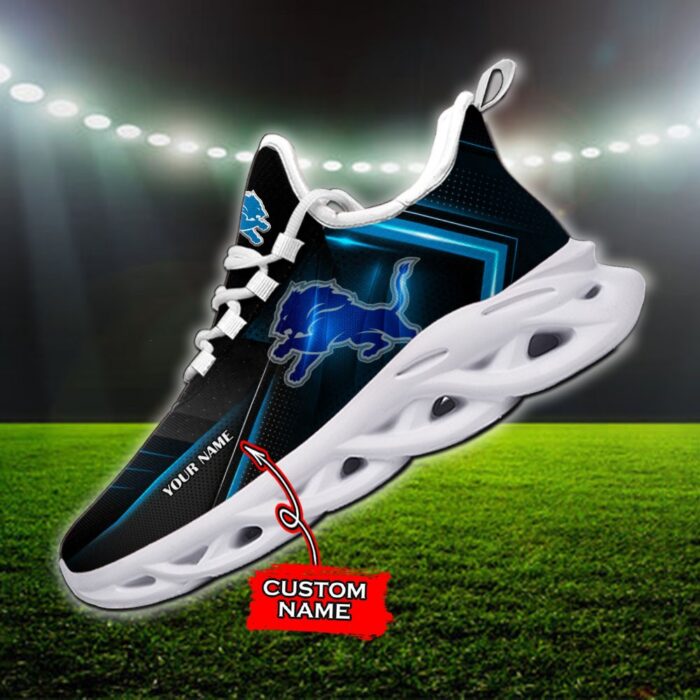 Custom Name Detroit Lions Personalized Max Soul Shoes Ver 2