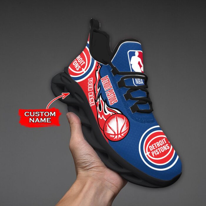 Custom Name Detroit Pistons Personalized Max Soul Shoes 100 M12