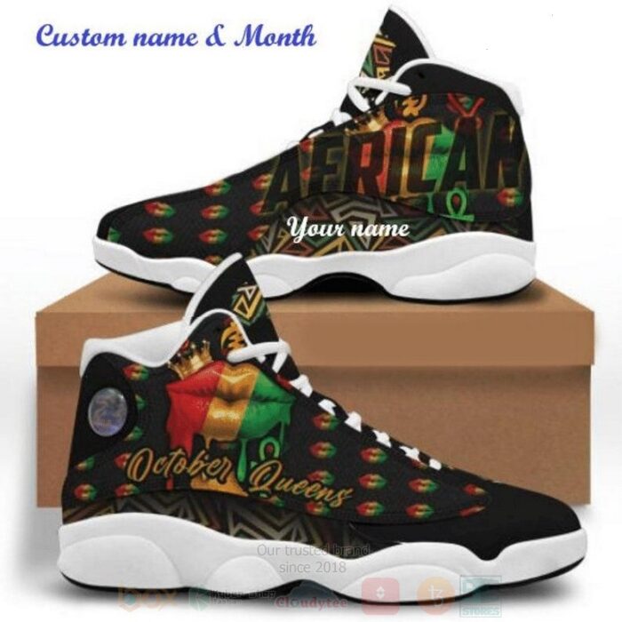 Custom Name Gift For Birthday October Queens Air Jordan 13 Shoes