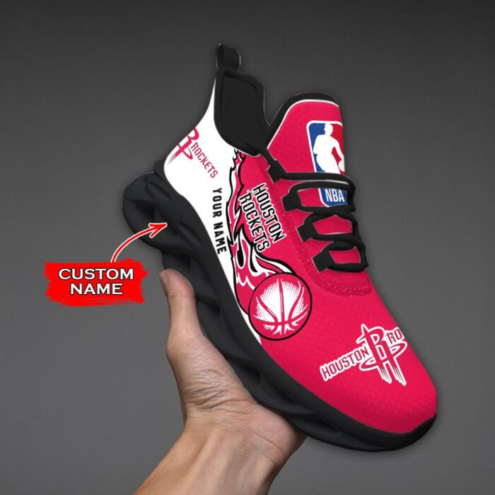 Custom Name Houston Rockets Personalized Max Soul Shoes 100 M12