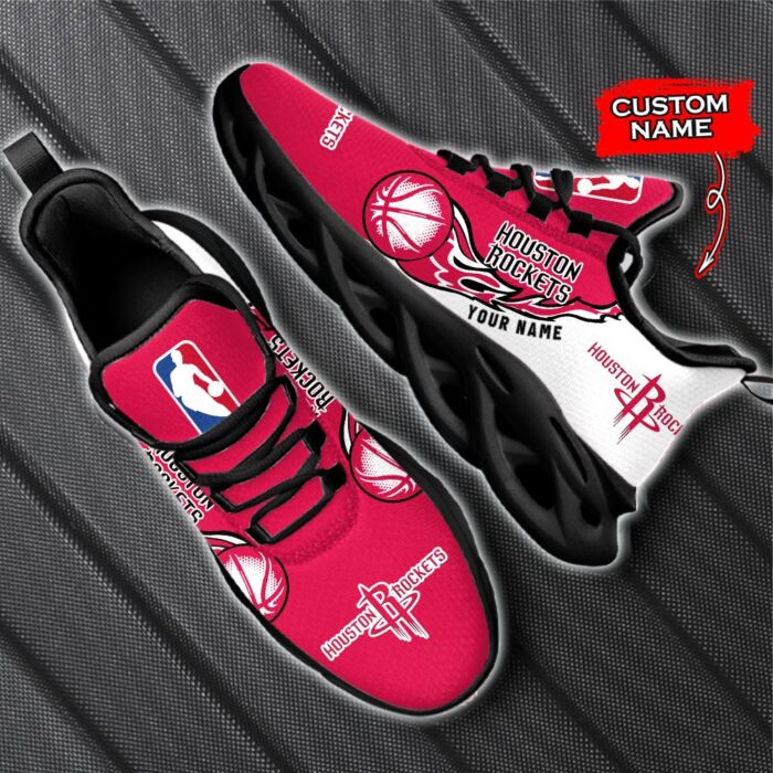 Custom Name Houston Rockets Personalized Max Soul Shoes 100 M12