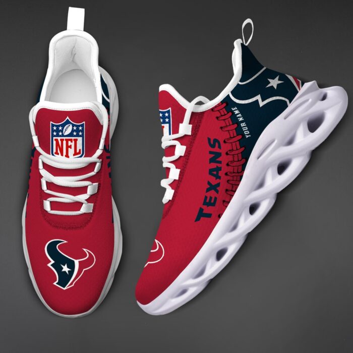 Custom Name Houston Texans Max Soul Shoes