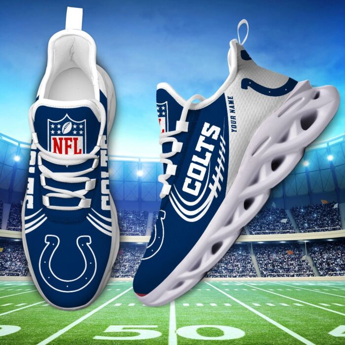 Custom Name Indianapolis Colts Personalized Max Soul Shoes 81