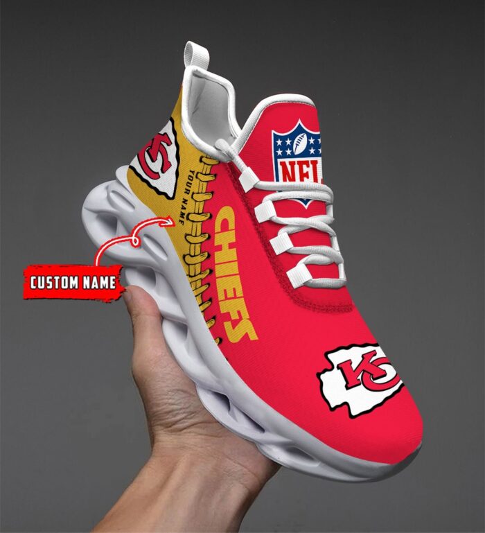 Custom Name Kansas City Chiefs Max Soul Shoes