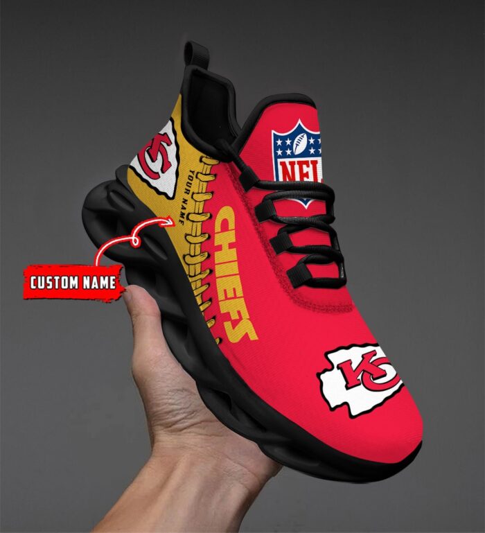 Custom Name Kansas City Chiefs Max Soul Shoes