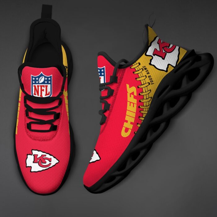 Custom Name Kansas City Chiefs Max Soul Shoes