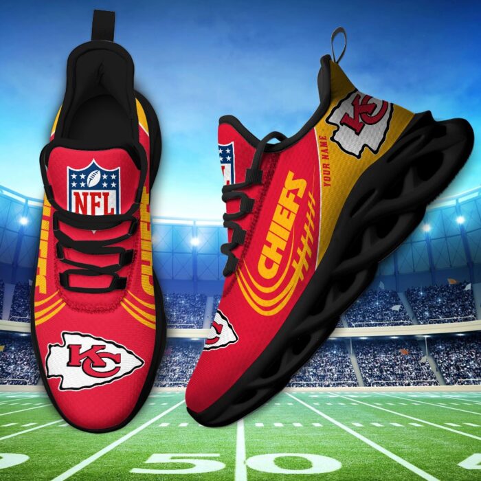 Custom Name Kansas City Chiefs Personalized Max Soul Shoes for Fan