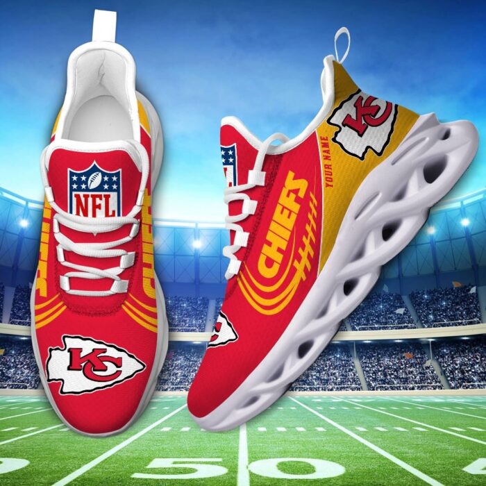 Custom Name Kansas City Chiefs Personalized Max Soul Shoes for Fan