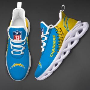 Custom Name Los Angeles Chargers Max Soul Shoes