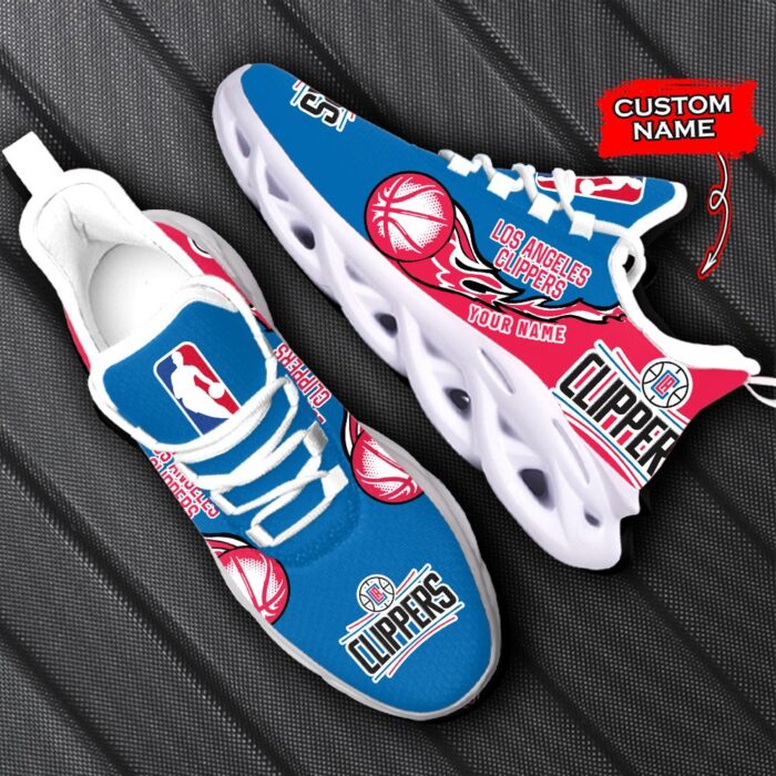 Custom Name Los Angeles Clippers Personalized Max Soul Shoes 100 M12