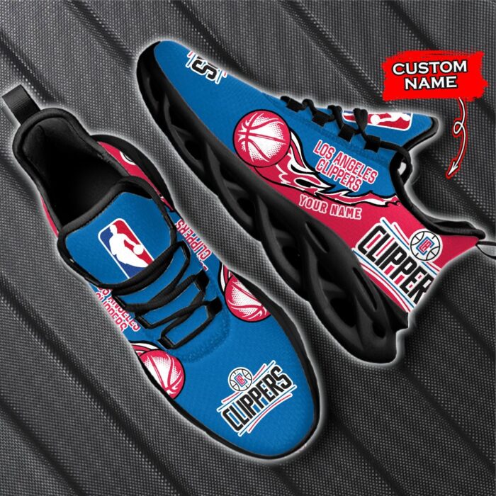 Custom Name Los Angeles Clippers Personalized Max Soul Shoes 100 M12