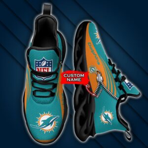 Custom Name Miami Dolphins Personalized Max Soul Shoes 75