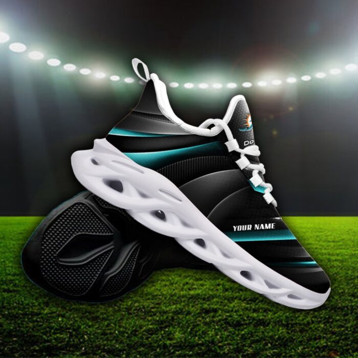 Custom Name Miami Dolphins Personalized Max Soul Shoes 83