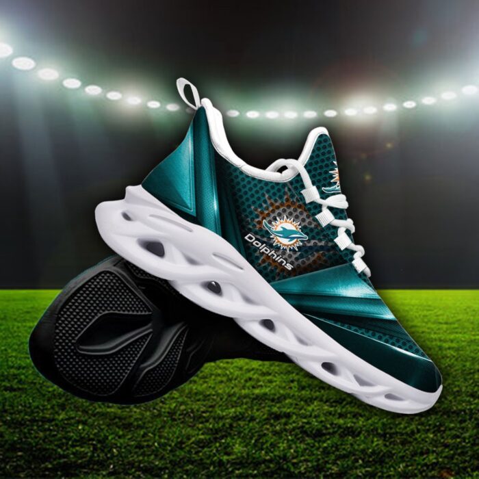 Custom Name Miami Dolphins Personalized Max Soul Shoes 89