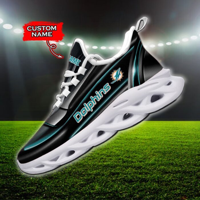 Custom Name Miami Dolphins Personalized Max Soul Shoes 95