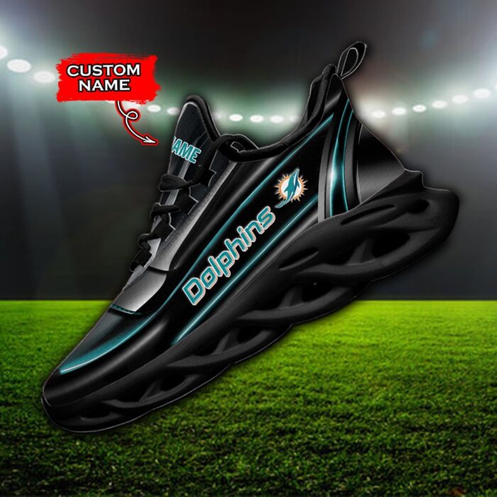 Custom Name Miami Dolphins Personalized Max Soul Shoes 95