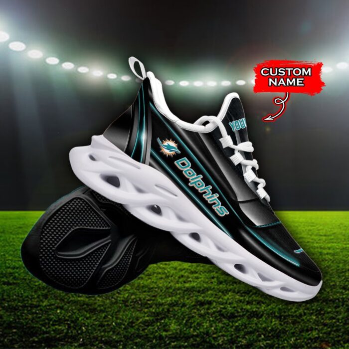 Custom Name Miami Dolphins Personalized Max Soul Shoes 95