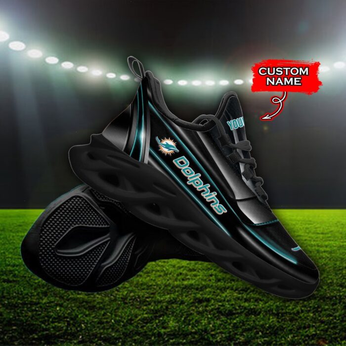 Custom Name Miami Dolphins Personalized Max Soul Shoes 95