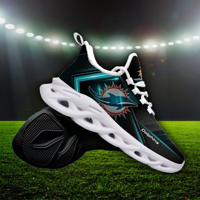 Custom Name Miami Dolphins Personalized Max Soul Shoes Ver 2