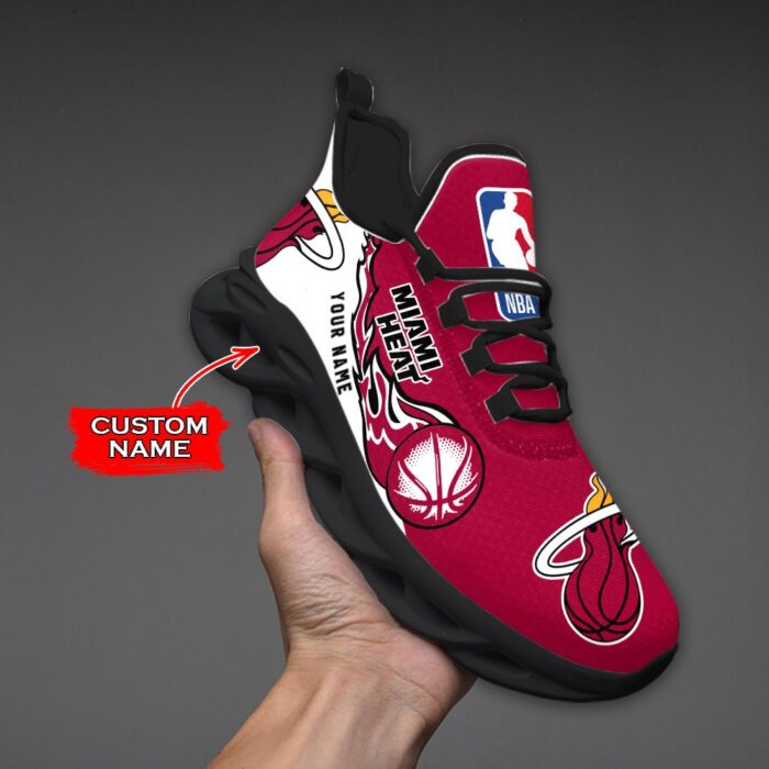 Custom Name Miami Heat Personalized Max Soul Shoes 100 M12