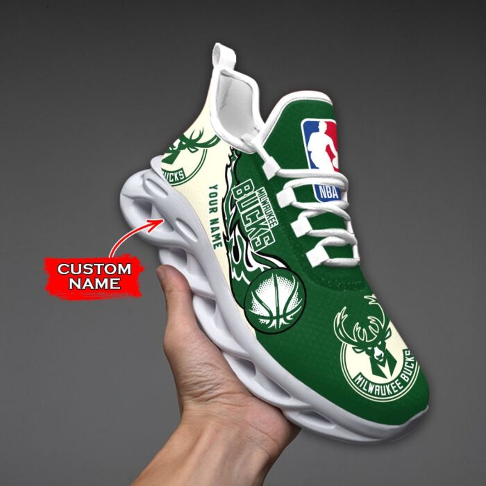 Custom Name Milwaukee Bucks Personalized Max Soul Shoes 100 M12