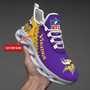 Custom Name Minnesota Vikings Max Soul Shoes