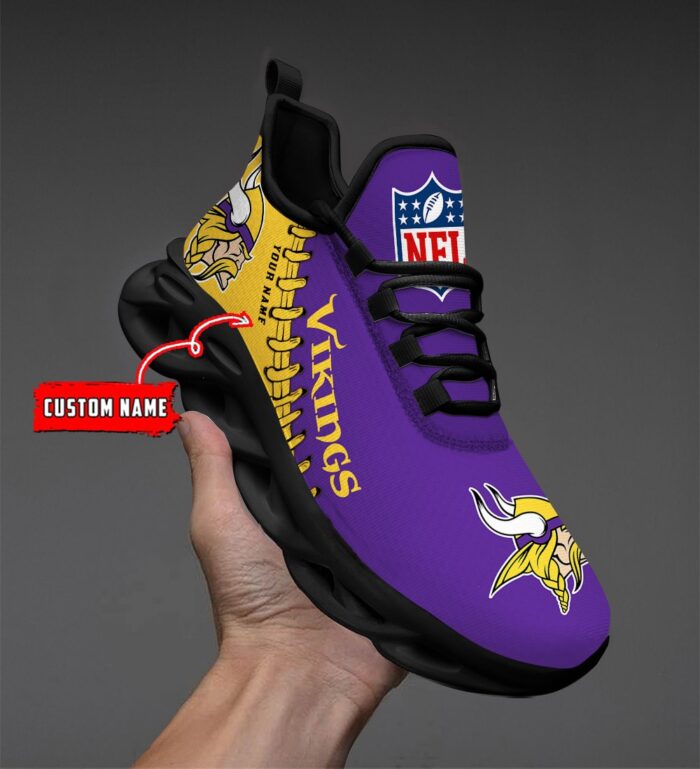 Custom Name Minnesota Vikings Max Soul Shoes