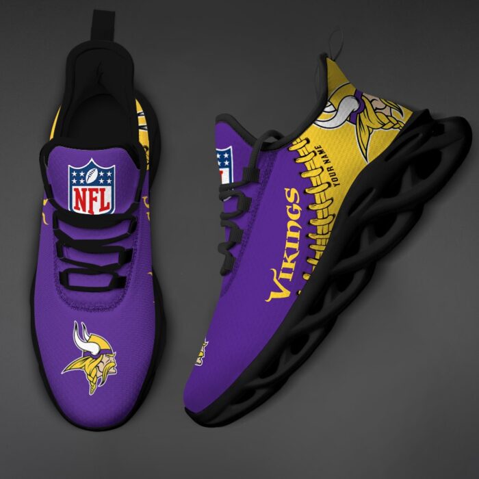 Custom Name Minnesota Vikings Max Soul Shoes