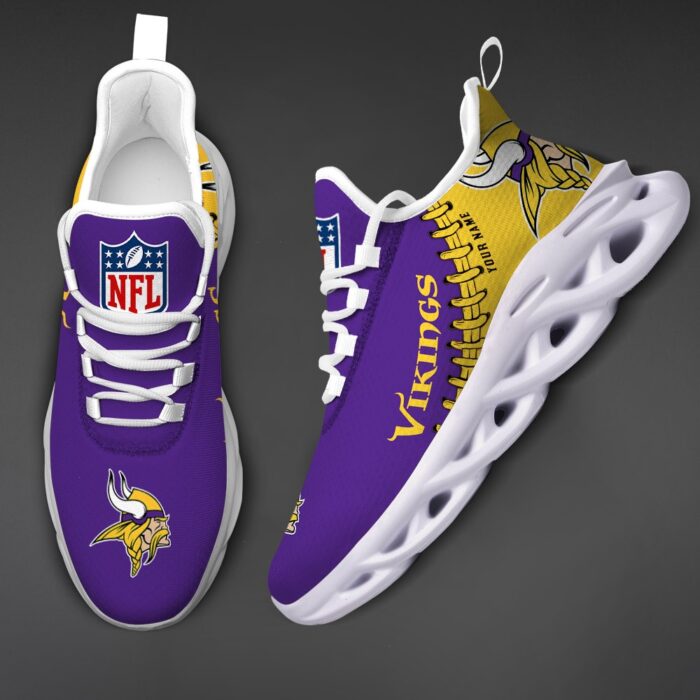 Custom Name Minnesota Vikings Max Soul Shoes