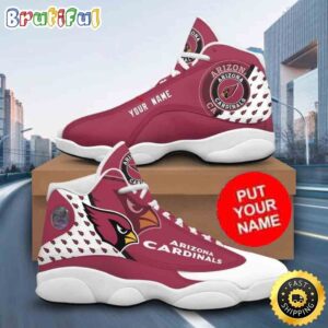 Custom Name NFL Arizona Cardinals Air Jordan 13 Shoes Printed Logo JD 13