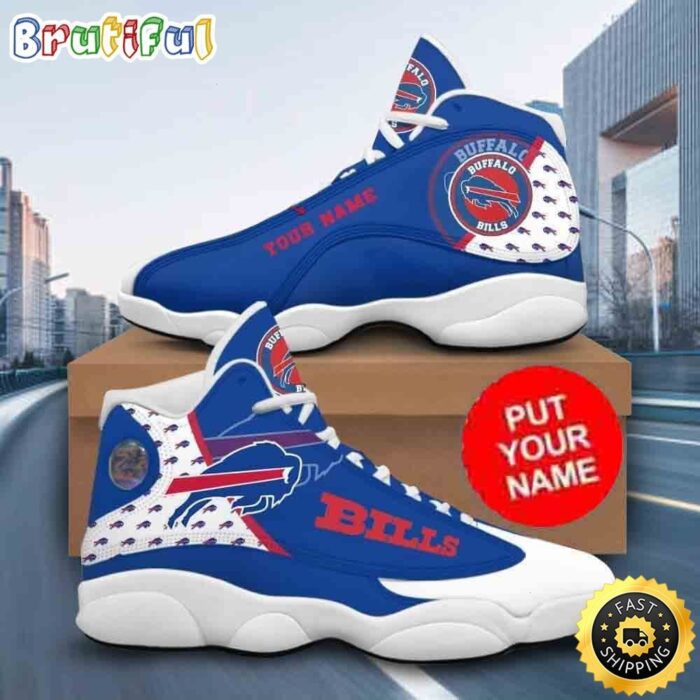 Custom Name NFL Buffalo Bills Air Jordan 13 Shoes Printed Logo JD 13