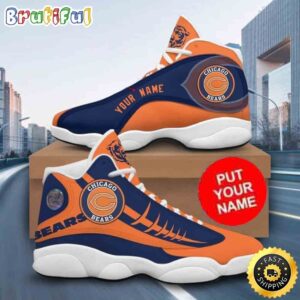 Custom Name NFL Chicago Bears Air Jordan 13 Shoes Printed Logo JD 13