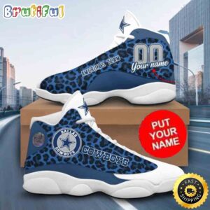 Custom Name NFL Dallas Cowboys Air Jordan 13 Shoes Cowboys Football Gifts Printed Logo JD 13