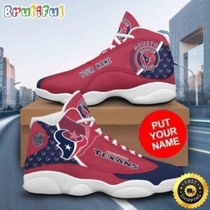 Custom Name NFL Houston Texans Air Jordan 13 Shoes Printed Logo JD 13