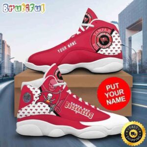 Custom Name NFL Tampa Bay Buccaneers Air Jordan 13 Shoes Printed Logo JD 13