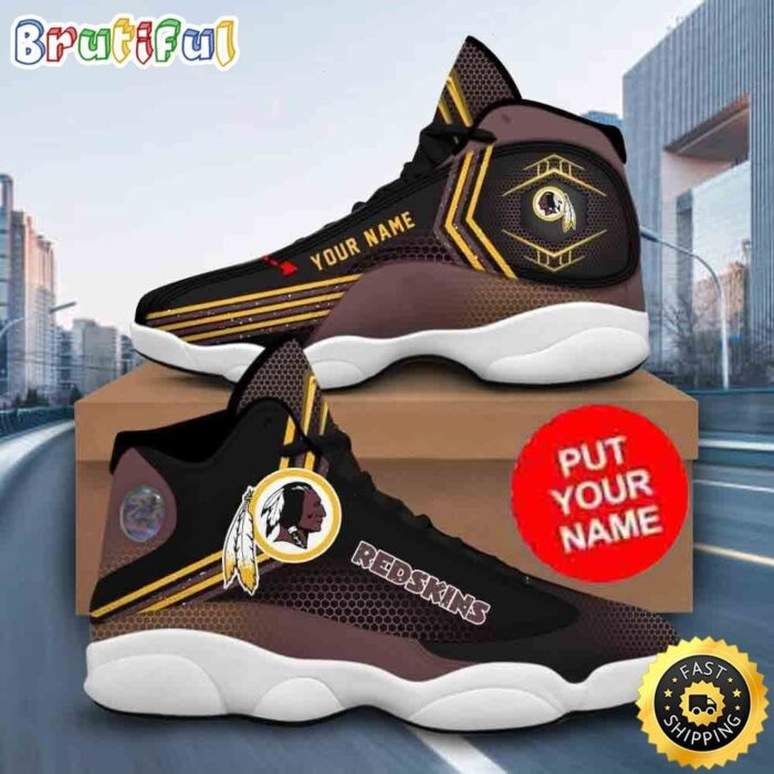 Custom Name NFL Washington Redskins Air Jordan 13 Shoes Printed Logo JD 13