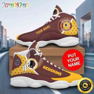 Custom Name NFL Washington Redskins Logo Design Air Jordan 13 Shoes Printed Logo JD 13