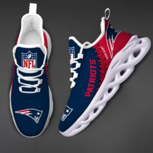 Custom Name New England Patriots Max Soul Shoes